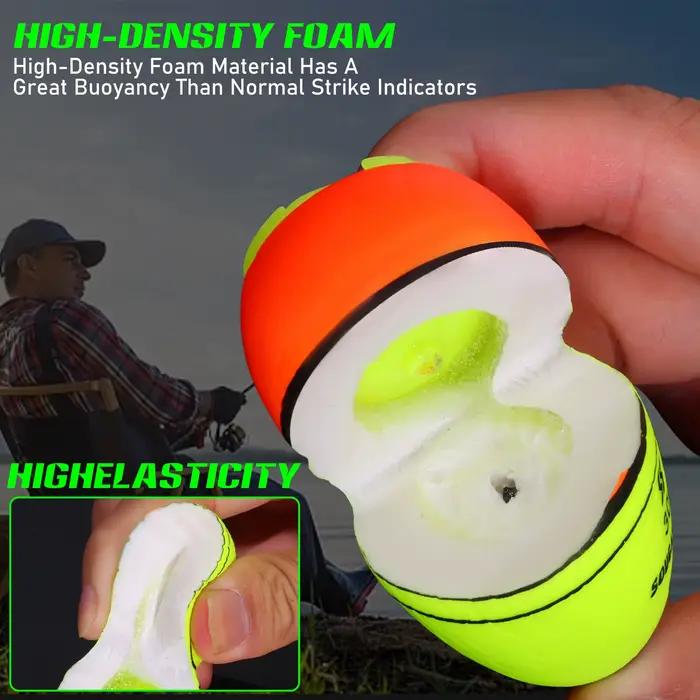 Flotteurs lumineux Sougayilang forme fusée 2 pièces, 6 tailles, mousse haute densité pour pêche avec lest
