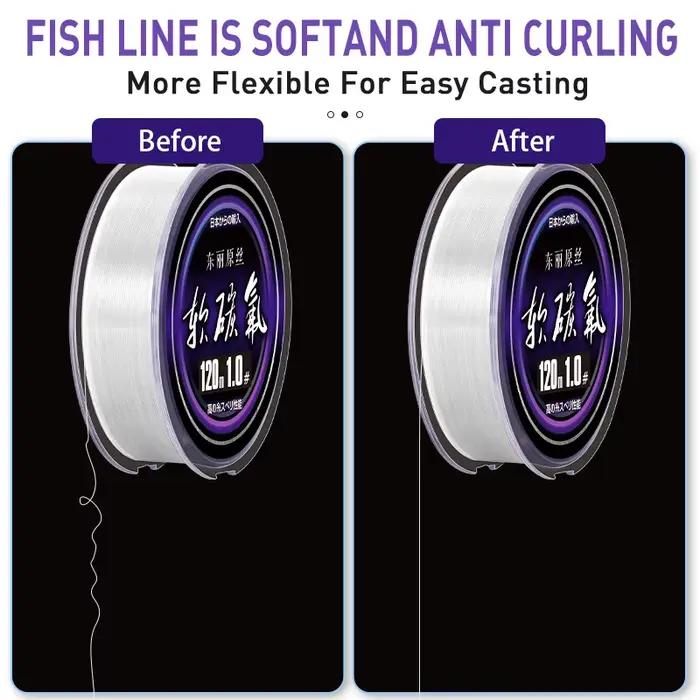 Ligne de pêche fluorocarbone ZUKIBO revêtue souple - Fil monofilament japonais pour eau douce et mer