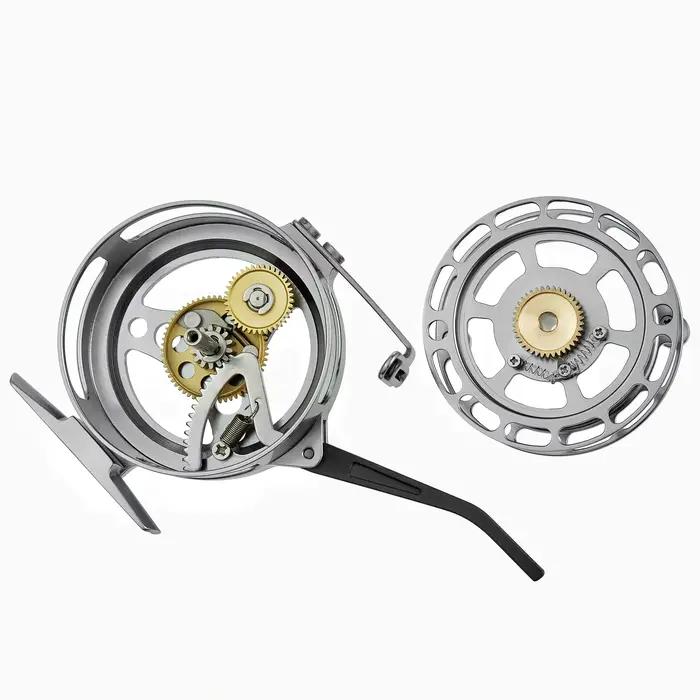 Moulinet automatique pêche à la mouche aluminium CNC 75mm grand arbor pour nymphe eau douce