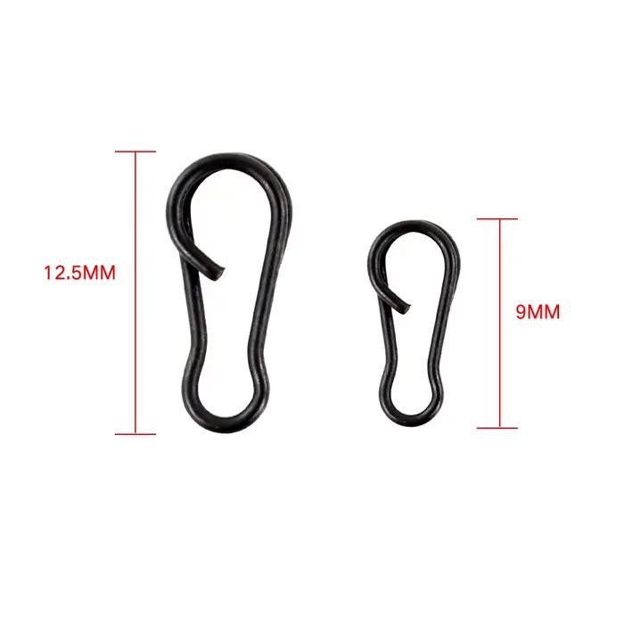 60 clips rapides AG039 pour pêche carpe - Attaches rapides émerillons changement instantané