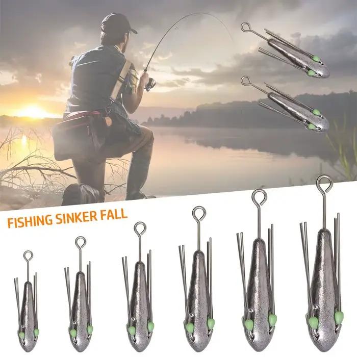Plombs de pêche lumineux 50g-110g avec perle résistants à l'usure pour technique drop shot et connexions