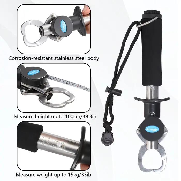 Gripper pêche Sougayilang tout-en-un inox avec balance et mètre ruban - Poignée antidérapante