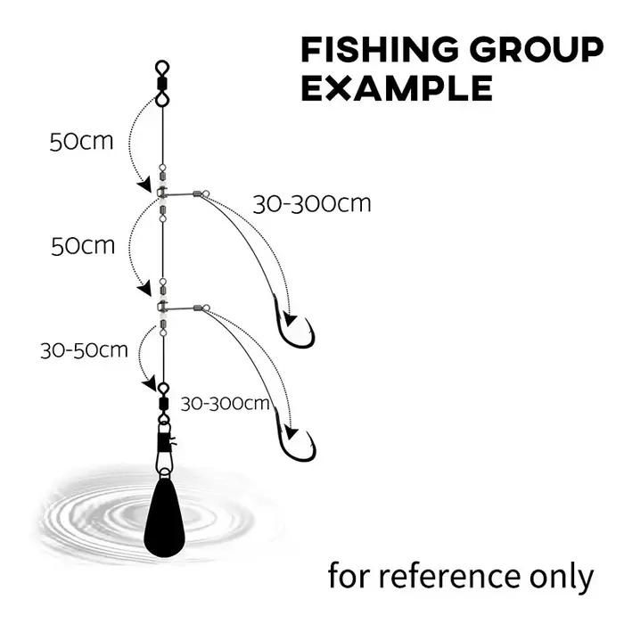 Émerillons lumineux 10pcs en T à 3 voies avec perles d'espacement pour pêche au vif et montages complexes
