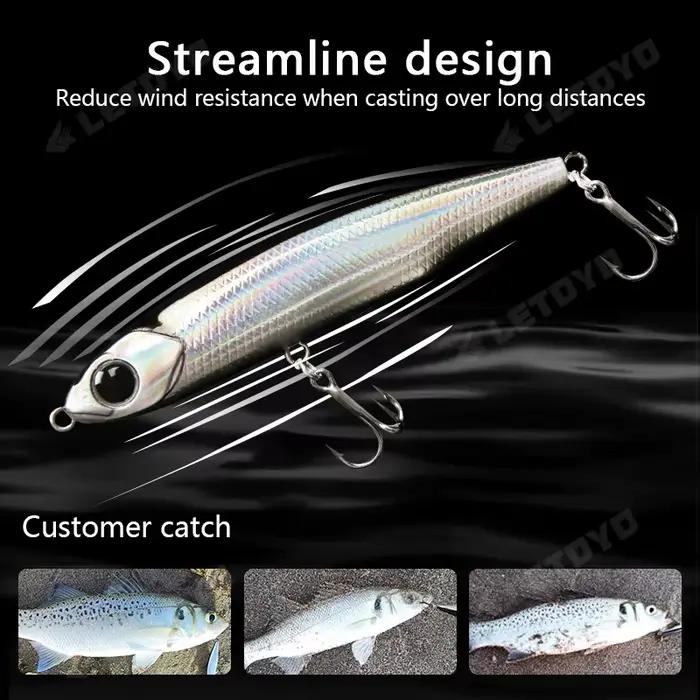 Leurre crayon coulant LETOYO 17g pour truite, brochet et perche - leurre dur wobblers