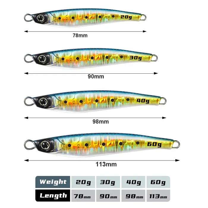 Jig Jugulo 15g à 60g - Jig de casting métal pour pêche du bord et pêche en mer leurre jigging