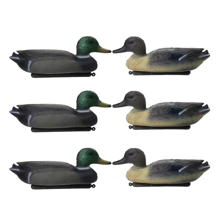 6 pièces décoy canard 3D flottant avec quille pour chasse pêche accessoire extérieur leurre réaliste eau