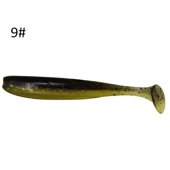 Lot de 10 leurres souples pêche en mer appâts nageurs paddle tail 70mm 90mm 120mm