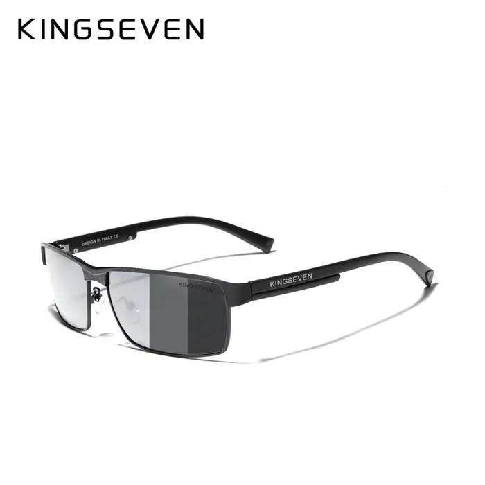 Lunettes de soleil polarisées KINGSEVEN pour pêche homme - UV400 qualité supérieure rectangle confortable