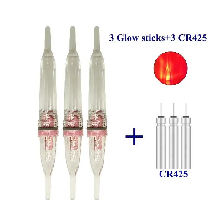3 bâtons lumineux de pêche électroniques 3CR425, appâts luminescents colorés pour la pêche en mer