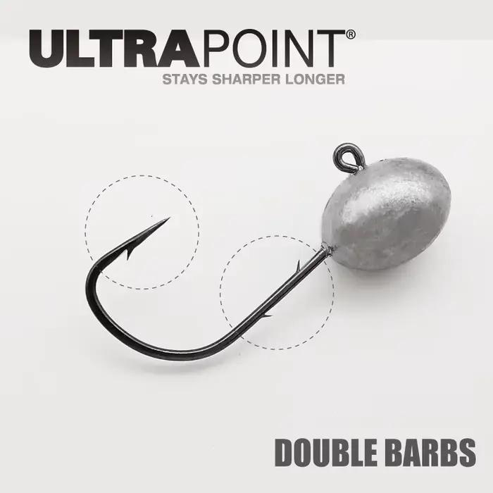 5 hameçons Aji Head Mustad double barbillon 1.5g à 5g Lureholic - Pour pêche rock finesse