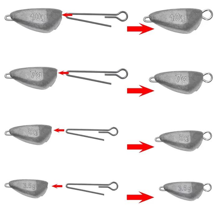 Têtes plombées jig SAMOLLA 5 pièces - Plombs pour hameçons crank, accessoires pêche complets