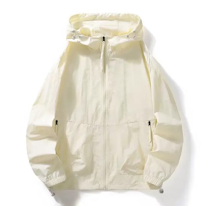 Veste pêche homme grande taille été capuche fine imperméable protection sol vêtement séchage rapide coupe-vent