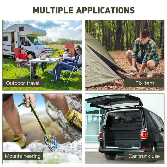 Corde élastique bungee robuste avec mousquetons - Accessoire kayak vélo camping rangement pêche