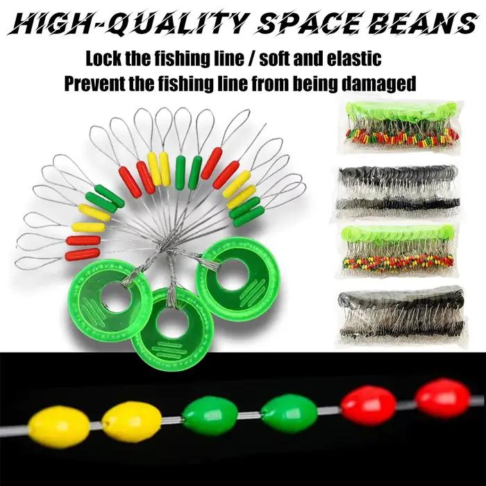 600 perles de pêche espaceurs pour flotteurs, 100 groupes de stop floats accessoires carpe et pêche au coup