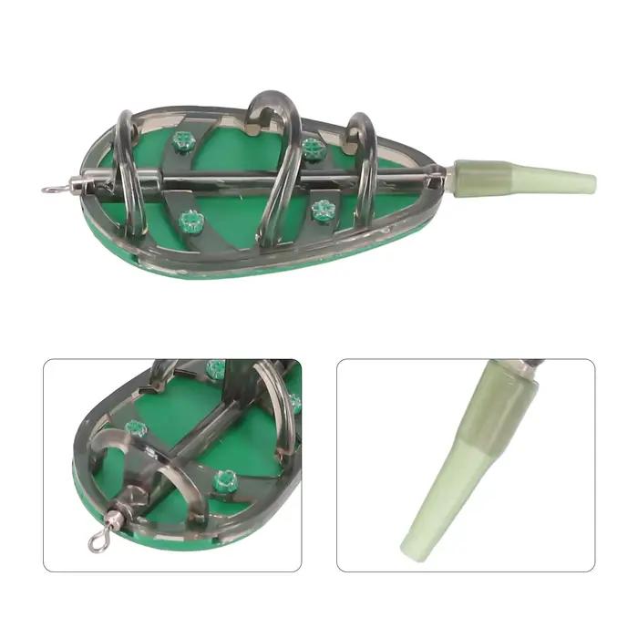 Set de porte-appâts feeder en plastique et plomb pour pêche à la carpe, lanceur d'appâts pour améliorer la précision de lancer et obtenir des résultats exceptionnels