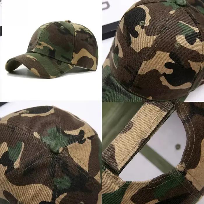 Casquette baseball camouflage coton été pêche unisexe anti-UV snapback ajustable sport