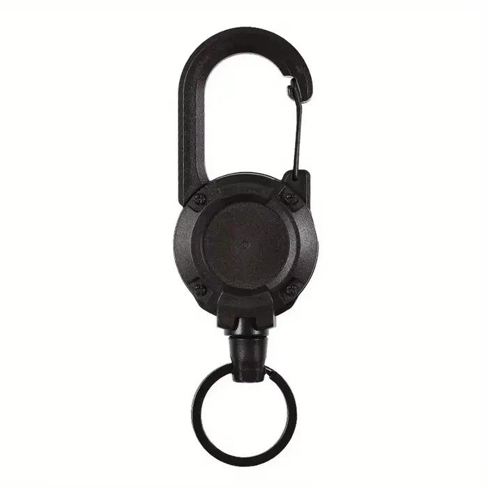 Porte-badge rétractable extensible avec mousqueton robuste pour clés, sacs et équipement de pêche