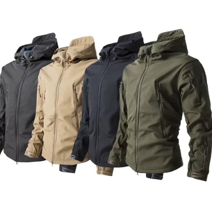 Veste softshell peau de requin homme - Imperméable sportive pour pêche en moto et activités outdoor