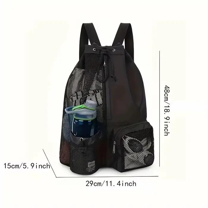 Sac à dos pêche filet avec poche humide, sac de rangement plage, sac pêche extérieur étanche et respirant