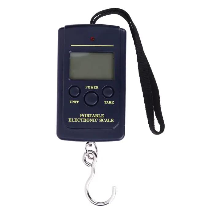 Balance digitale LCD mini 40Kg x 10g pour bagages, nourriture et pêche avec écran rétroéclairé portable