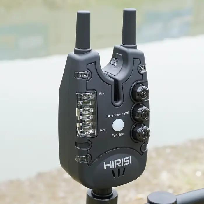 Hirisi alarmes morsure carpe B150 : contrôle volume tonalité sensibilité LED indicateurs