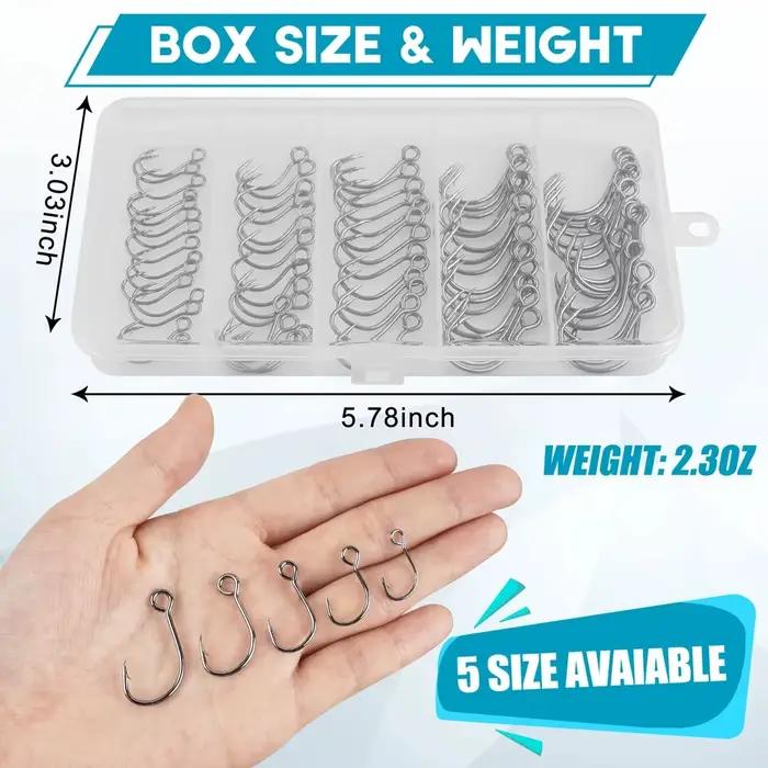 75 Hameçons Inline Single pour Leurres Cuillère et Spinner - Pêche Eau Douce et Salée