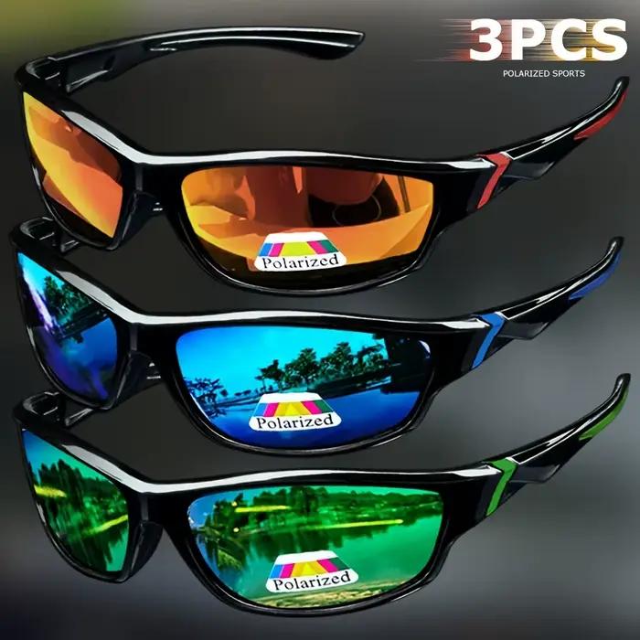 Pack lunettes sport vintage pêche - 1/3 paires UV400 anti-éblouissement running vélo montagne