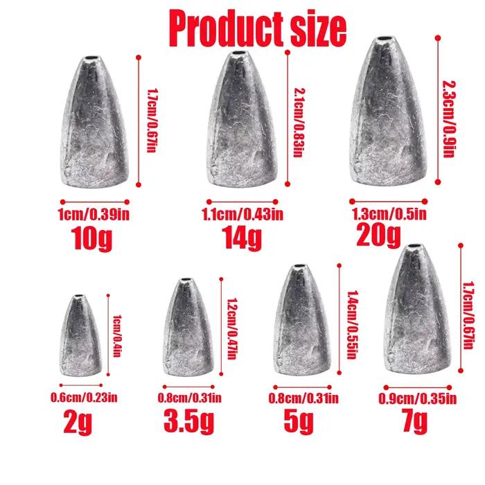 Kit plombs bullet sinker poids pour pêche basse texas rigs leurres souples colorés amorçage