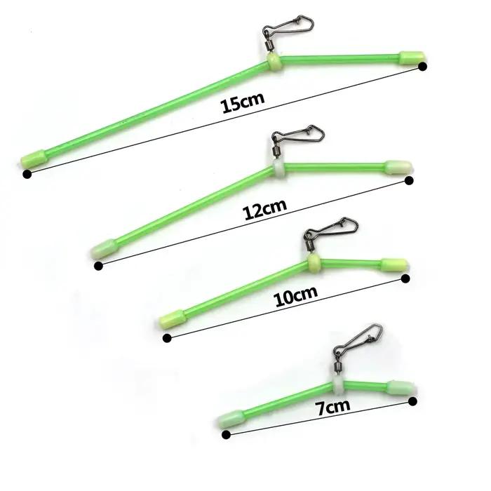 12 pièces anti-emmêlement pêche feeder lumineux - Booms anti-tangles avec snaps tube connecteur équilibre