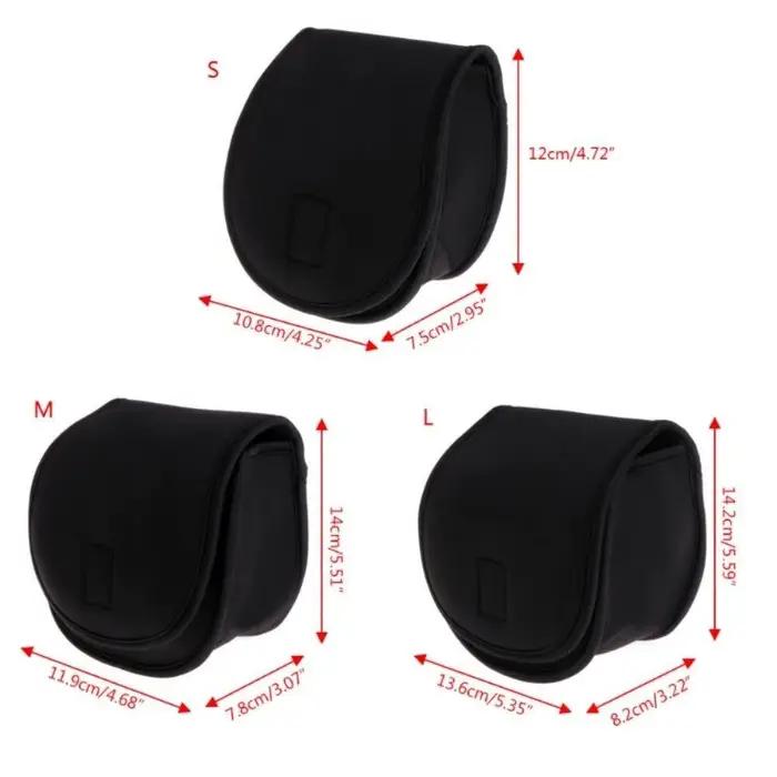 Housse néoprene portable pour moulinet de pêche Luya - Protection étanche grande capacité noir