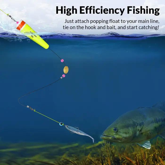 Montage flotteur THKFISH EVA plombé 1 pièce - Bouchon popping avec plombs 20g 30g pêche mer