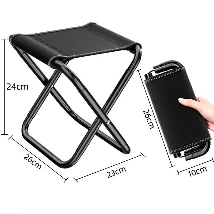 Chaise de pêche en aluminium pliante et légère pour camping et activités de plein air durable et confortable