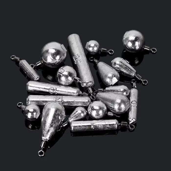 Lot de 10 plombs de pêche goutte d'eau, 3.5g 5g 7g 10g 14g 20g, pour une