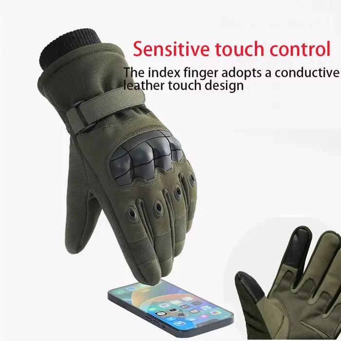 Gants tactiques hiver chauds écran tactile pêche ski chasse protection extérieure hommes