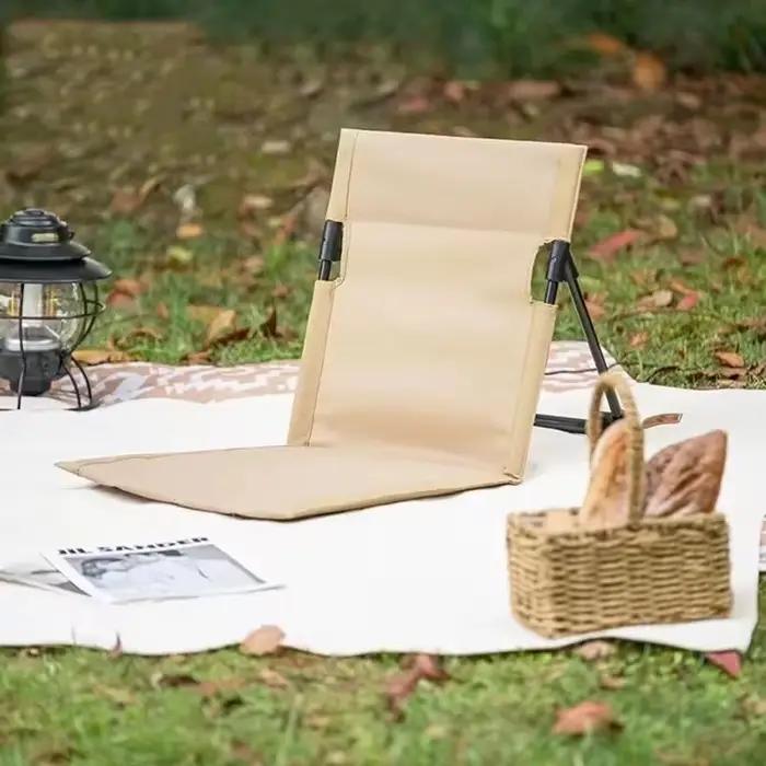 Chaise pliante confortable pêche portable pour plage camping jardin siège dossier
