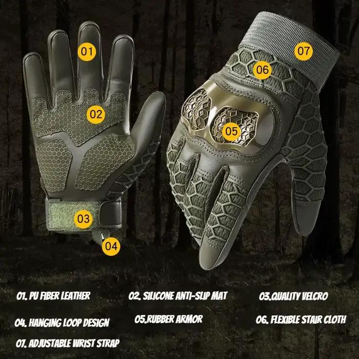 Gants tactiques escalade montagne - Protection antidérapante pour pêche en milieu accidenté