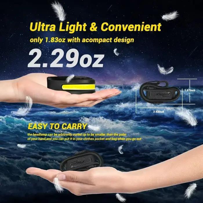 Lot 1-10PCS lampe frontale LED à capteur rechargeable USB pour pêche camping - Lampe de recherche frontale