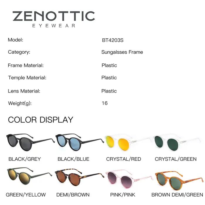 Lunettes de soleil polarisées rétro ZENOTTIC 2024 - Monture ronde pêche UV400 vintage