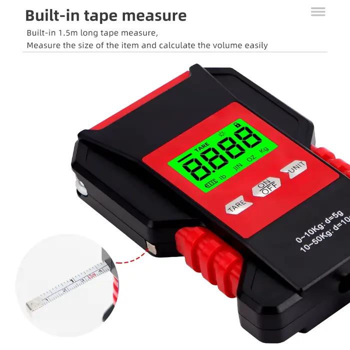Balance pêche accroche 50kg/5g portable étanche avec rétractable 150cm et rétroéclairage