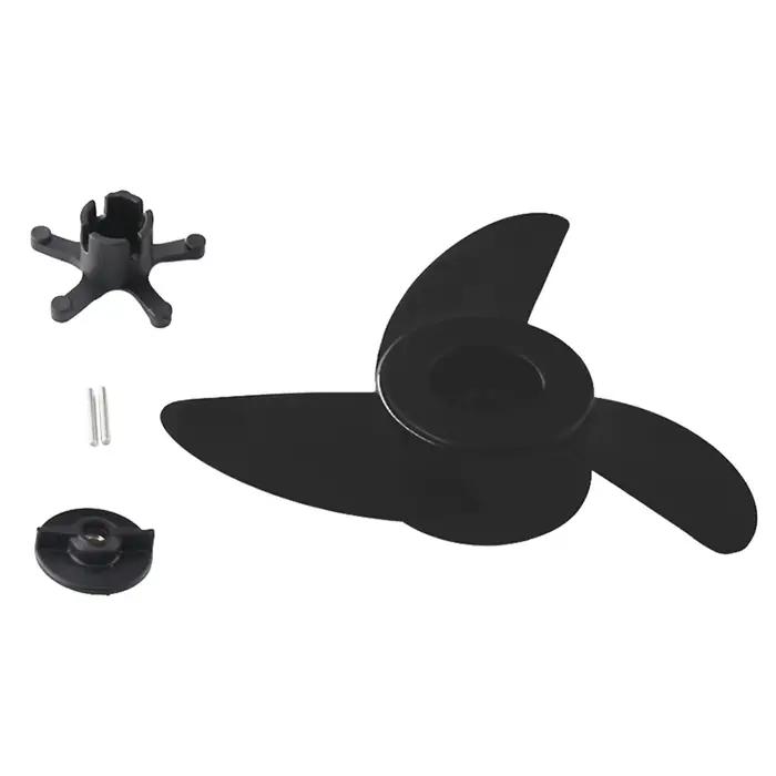 Hélice 3 pales pour moteur électrique de bateau hors-bord pêche trolling propulsion hélice et écrou