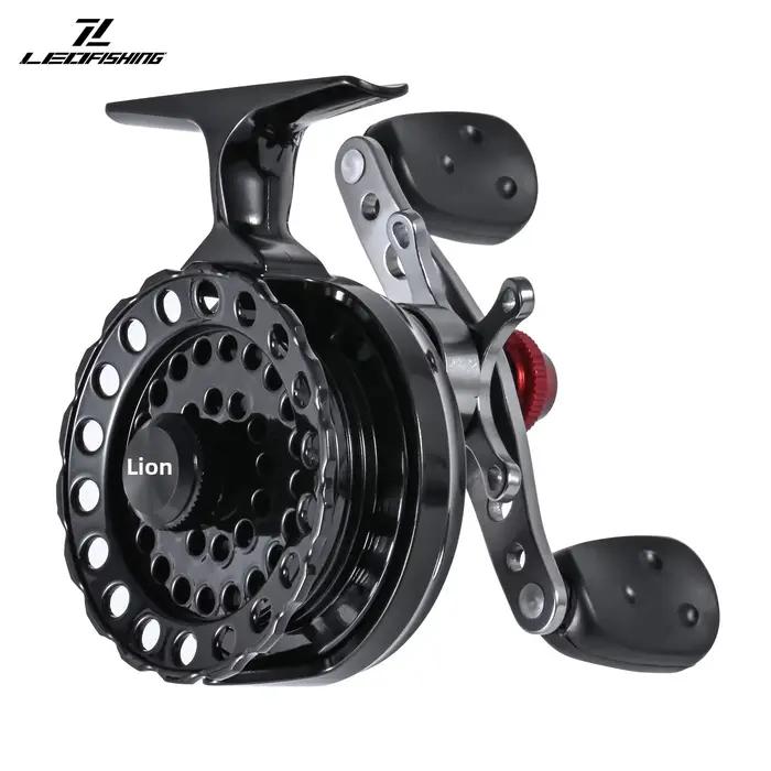 Moulinet LEOFISHING pour pêche sur glace - 4+1 roulements - Ratio 2.6:1 - Hiver spinning professionnel