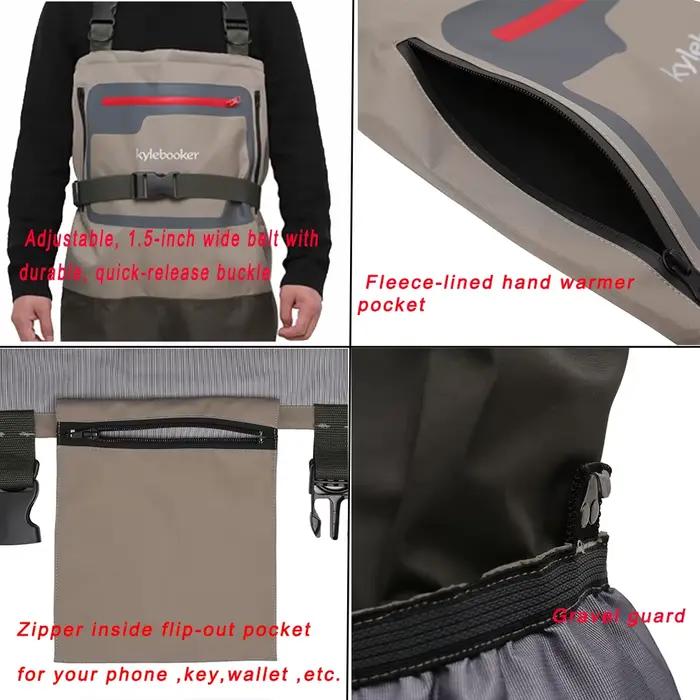 Waders pêche à la mouche hommes respirants pieds chaussettes imperméables légers poitrine pour eau douce