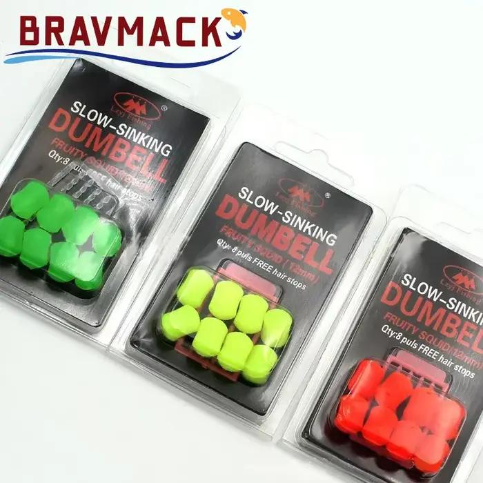8 haltères flottants parfum fruits calmar pour pêche carpe - appâts artificiels à descente lente