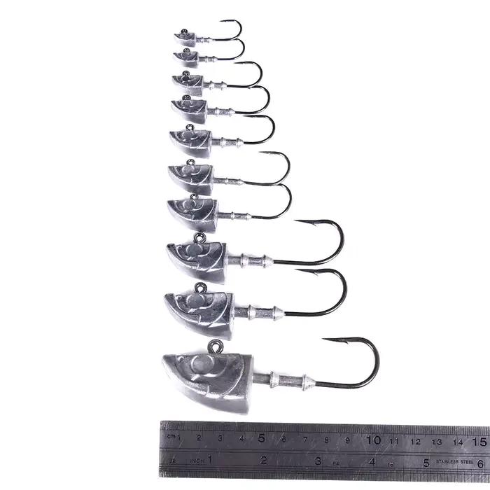 Tête de jig lourde triangle longue hampe pour leurres souples et vers pour la pêche