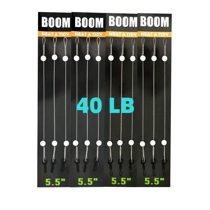 Bas de ligne fluorocarbone 100% pour carpe avec émerillon Ronnie - 5.5 pouces pour montages fusibles