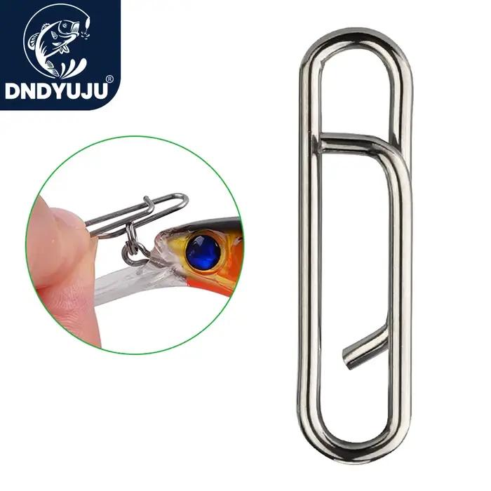 DNDYUJU 30-100pcs connecteurs appâts pêche inox 304 - mousquetons pivotants anti-vrillage