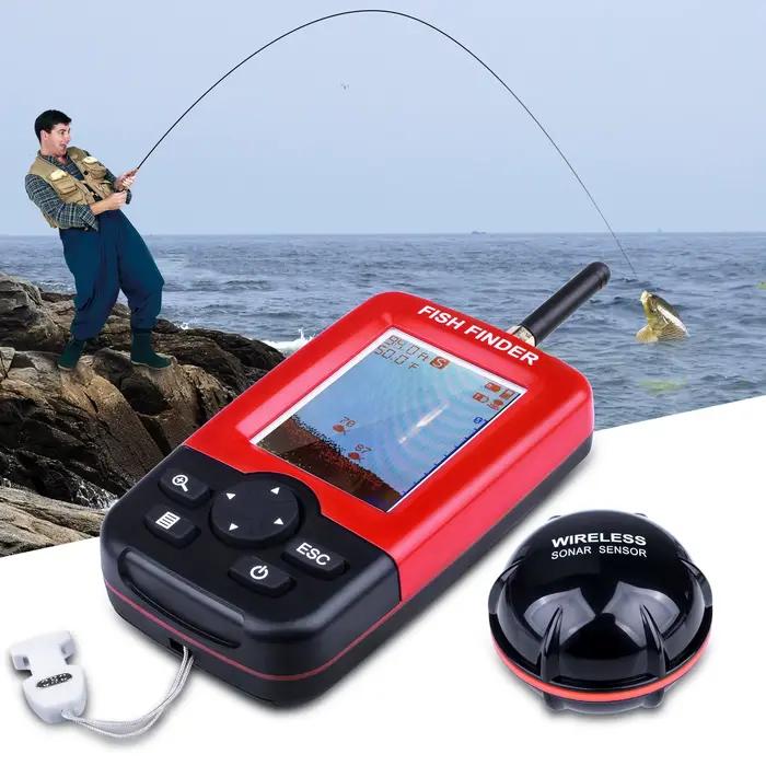 100M Portable Sonar Détecteur de Poissons Échosondeur Pêche Leurres Alarme Transducteur Pêche Lac Mer Profondeur