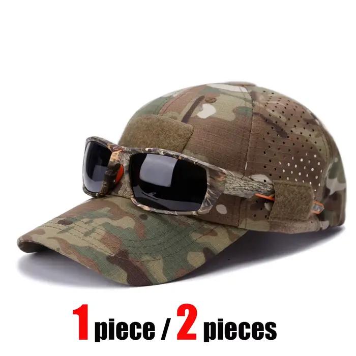 Casquette de baseball en coton et polyester multifonctionnelle protection solaire pour hommes pêche randonnée chasse sport extérieur