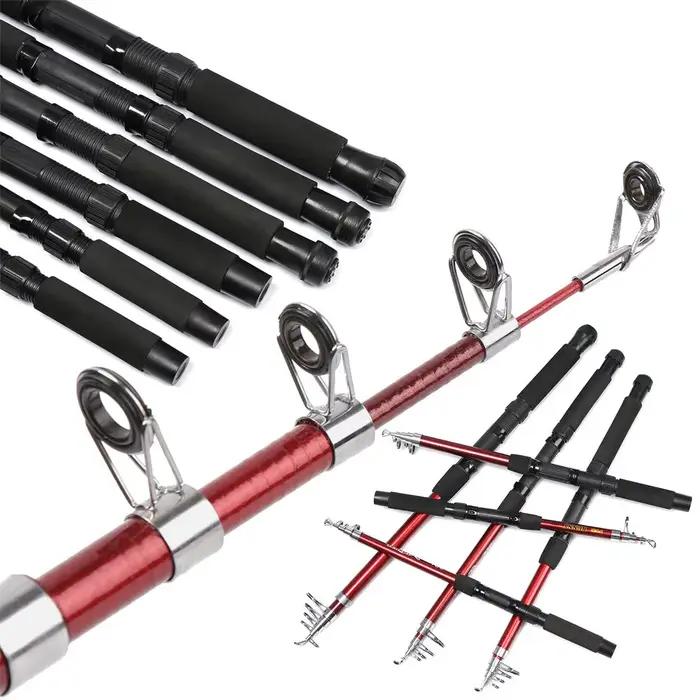 Canne à pêche télescopique fibre de verre 1.5-3.0m pour pêche en mer et extérieur - Outils de pêche