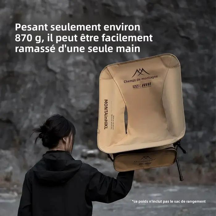 Fauteuil lune MOUNTAINHIKER ultra-léger alliage aluminium - Banc pliant portable camping randonnée pêche vert noir kaki